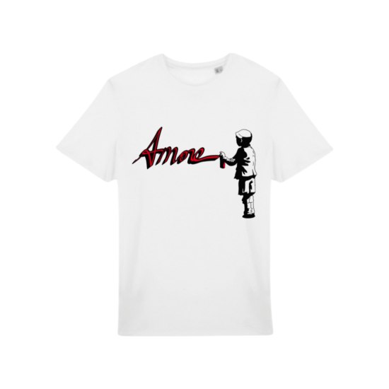 Tee shirt MIXTE, AMORE blanc