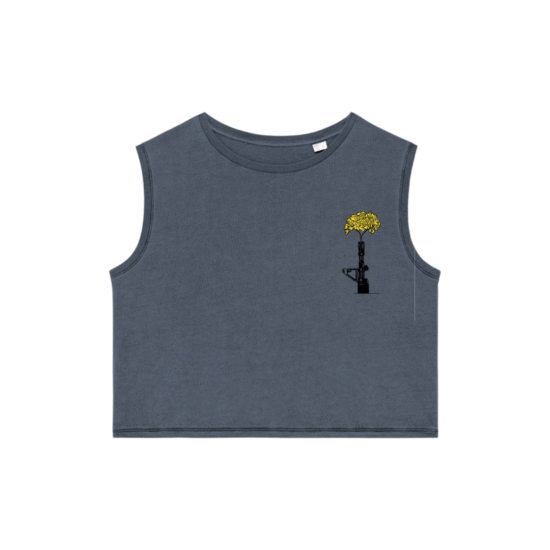 Débardeur CROC TOP, GUN FLOWERS gris