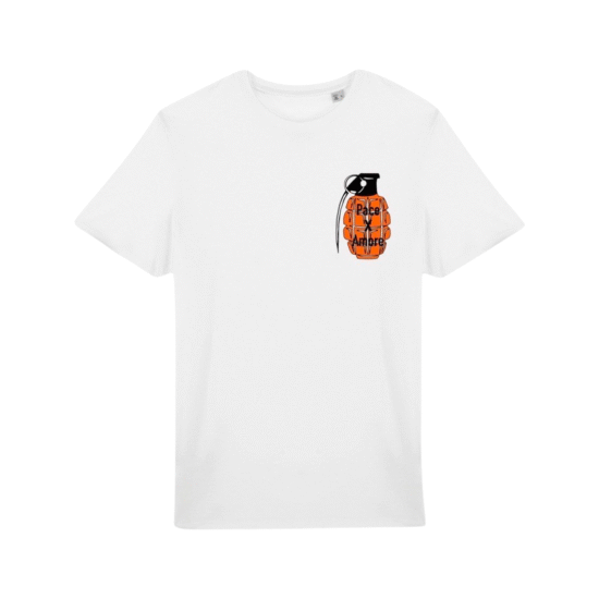 T shirt MIXTE blanc, GRENADE orange